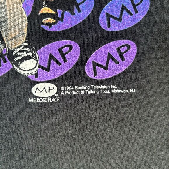 Vintage 90s Melrose Place T-Shirt Men’s Medium Black Single Stitch Made In USA - Picture 6 of 8